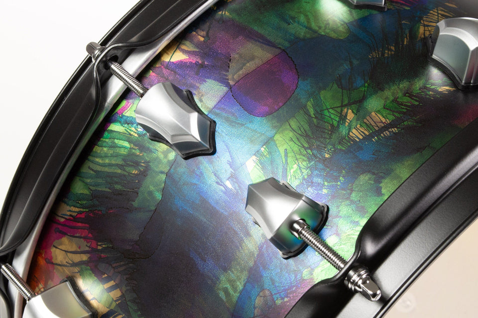 Dye Splatter Bell Brass 7x14 Snare
