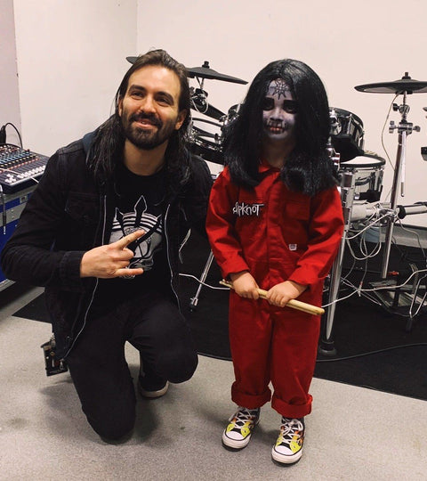 Young Slipknot fan meets Jay Weinberg and gets his own snare!