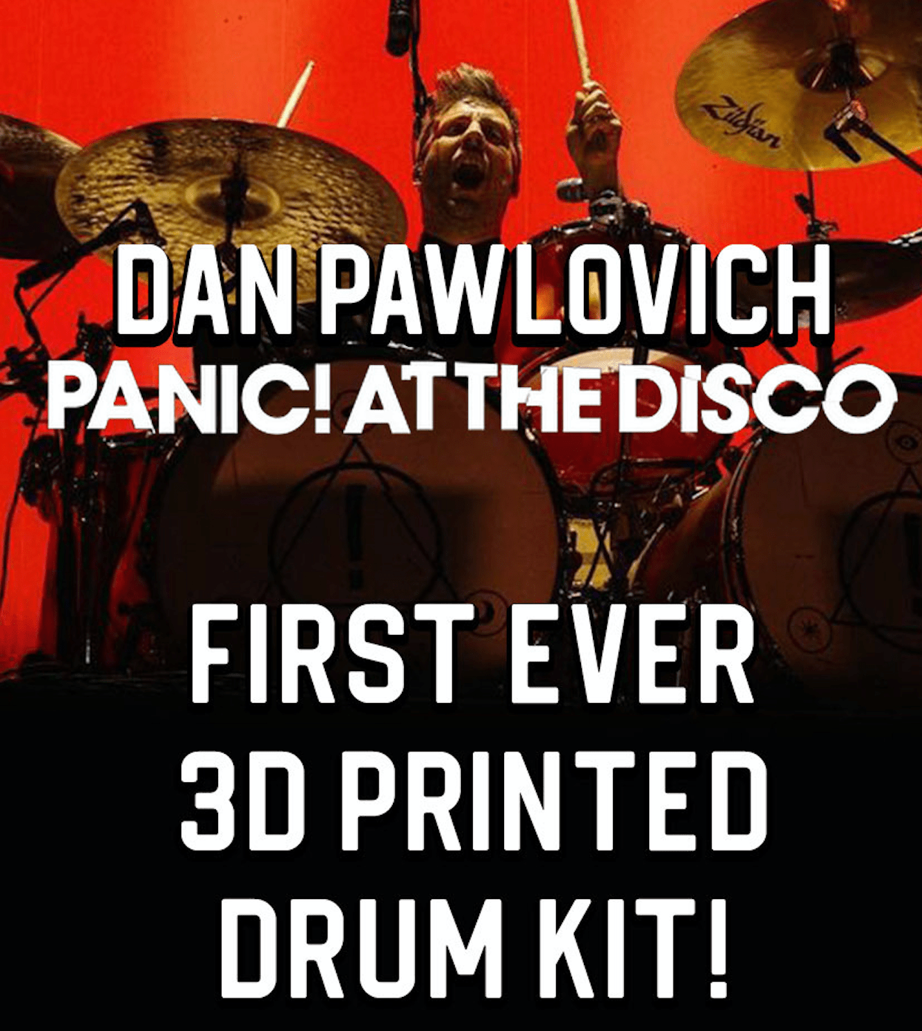 Panic! At The Disco 3D print drum kit