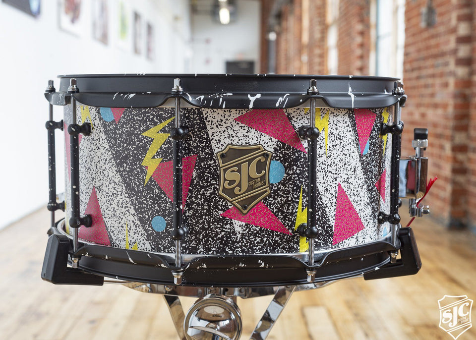 6.5x14 M5 Maple Snare - Custom 80's print w/ Splatter Hardware